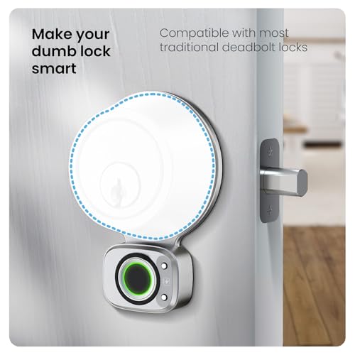 Lockly Access Touch, 3D Biometric Fingerprint Sensor, Retrofit Smart Lock, Turn Any Deadbolt Into a Smart Lock (Satin Nickel) - Image 2