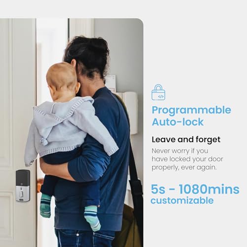 Lockly Access Touch, 3D Biometric Fingerprint Sensor, Retrofit Smart Lock, Turn Any Deadbolt Into a Smart Lock (Satin Nickel) - Image 5