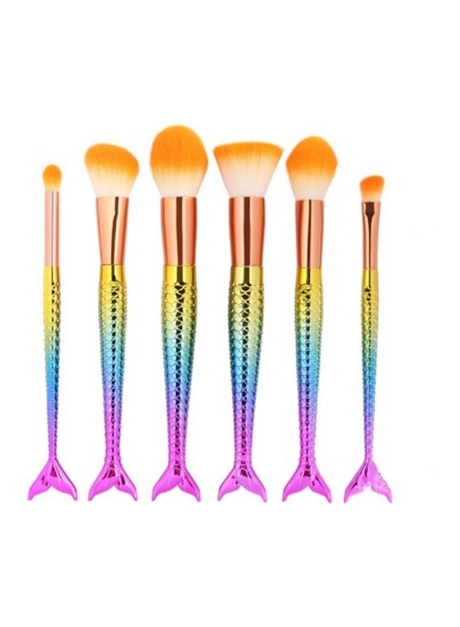 6-Piece Makeup Brush Set Multicolour
