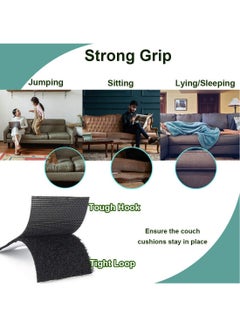 Peachjoy Couch Cushion Non Slip Pads to Keep Couch Cushions from Sliding, Hook and Loop Tape with Adhesive for Smooth Surfaces, 2m Long and 11cm Wide  - Image 2