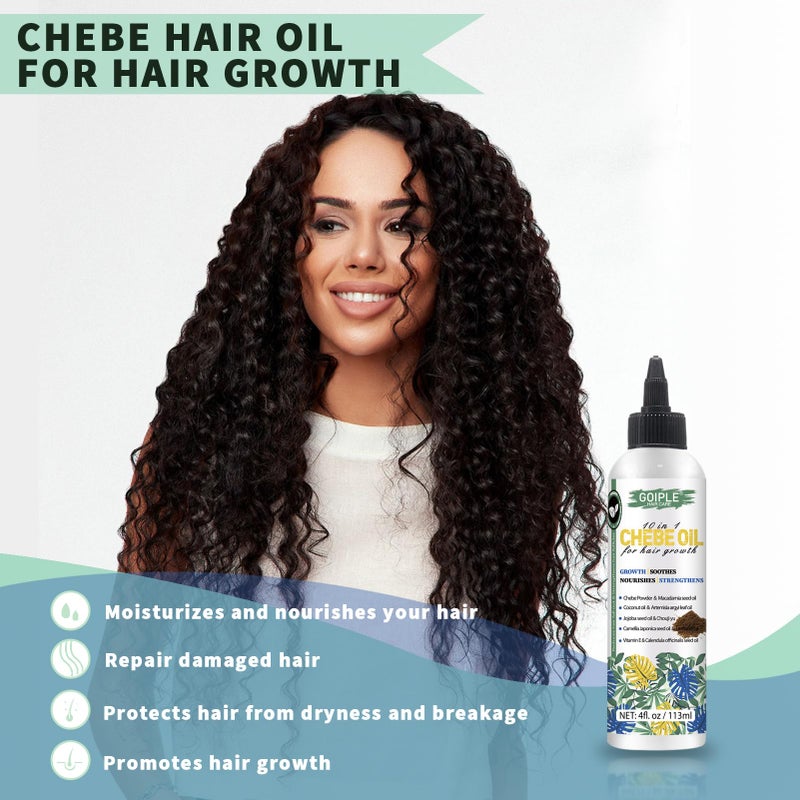 WOZUTUNT 4 FL OZ Natural Chebe Hair Oil for Hair Growth, Moisturizer for Scalp, for All Hair Types - Image 4