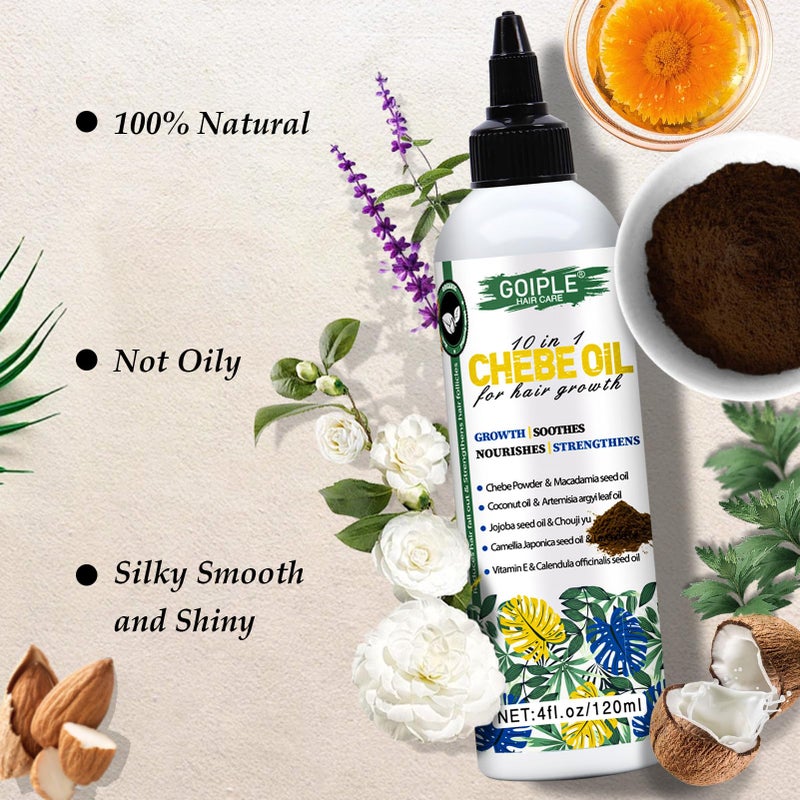WOZUTUNT 4 FL OZ Natural Chebe Hair Oil for Hair Growth, Moisturizer for Scalp, for All Hair Types - Image 3