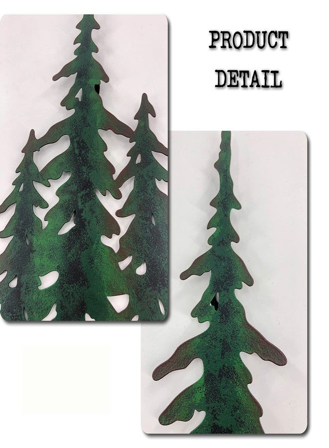 J-Fly Pine Decoration Pine Metal Wall Art Outdoor Metal Wall Art Tree Wall Art Valentine Home Metal Art For Living Room Bedroom Bathroom Kitchen Porch Valentine Wall Decor 11 Inch - Image 5