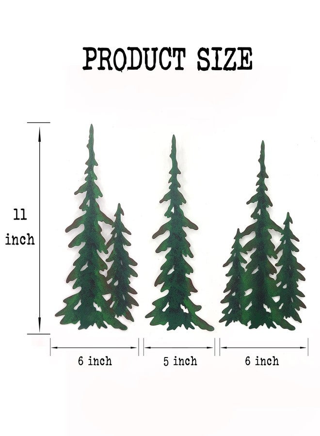 J-Fly Pine Decoration Pine Metal Wall Art Outdoor Metal Wall Art Tree Wall Art Valentine Home Metal Art For Living Room Bedroom Bathroom Kitchen Porch Valentine Wall Decor 11 Inch - Image 4