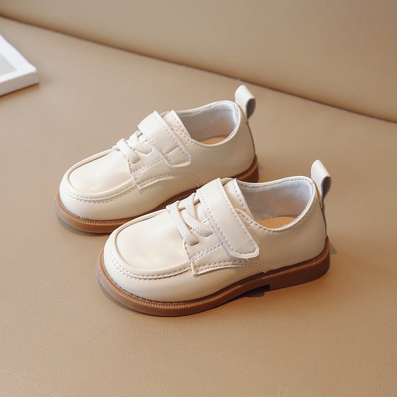Boys Small Leather Shoes British Spring and Autumn 2023 New Fashionable Soft Sole Suit Performance Black Children's Women's Shoes - Image 3