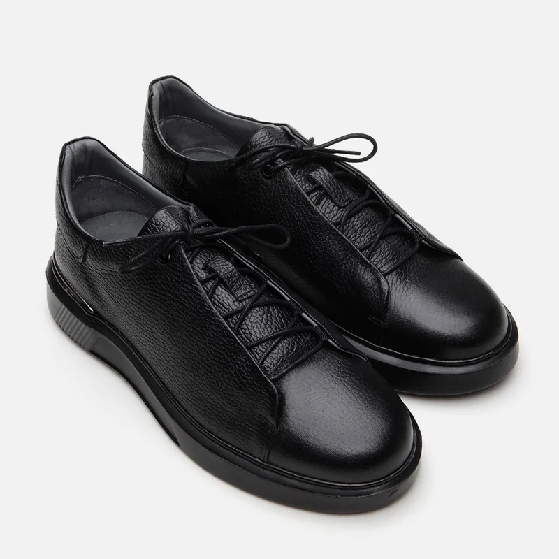 Hotiç 02AYH292460A123 GENUINE Leather Black Men's Casual Shoes