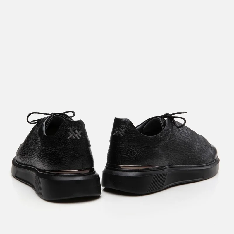 Hotiç 02AYH292460A123 GENUINE Leather Black Men's Casual Shoes