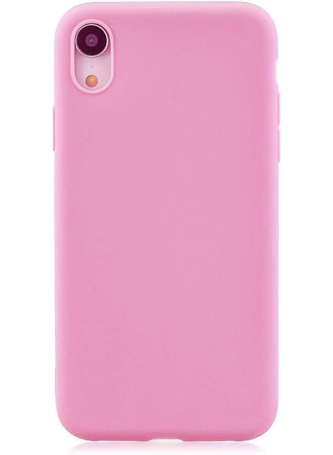 3إي غطاء TPU مرن بلاستيكي غير لامع لهاتف آيفون Xr باللون الوردي - Image 1