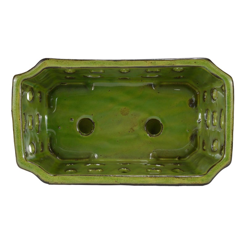 w w W&W Orchid Pot with Holes and Saucer for Repotting, YellowGreen, 9.7 Inch - Image 5