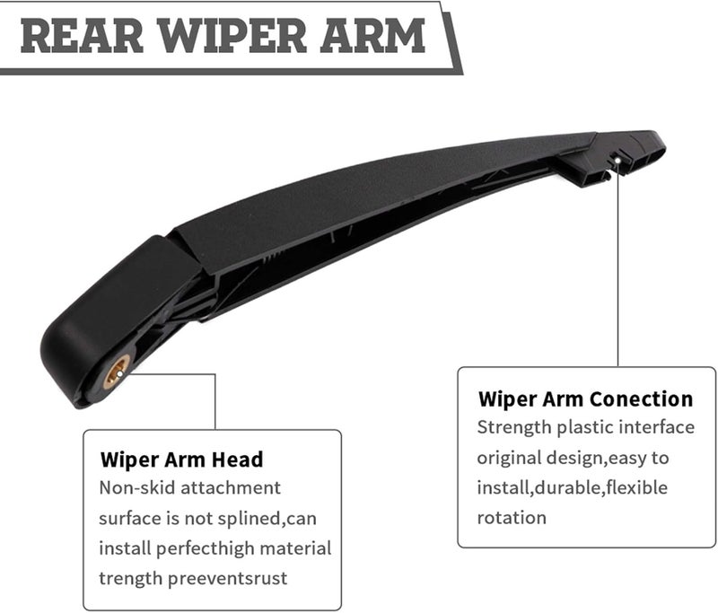 HODEE Rear Wiper Arm Blade Nut Set-Replacement for Ford Escape 2008-2012,FLEX 2009-2019,Mercury Mariner 2008-2011,Mazda Tribute 2008-2011,Back Windshield Wiper Assembly with Window Wiper Cap Cover - Image 4