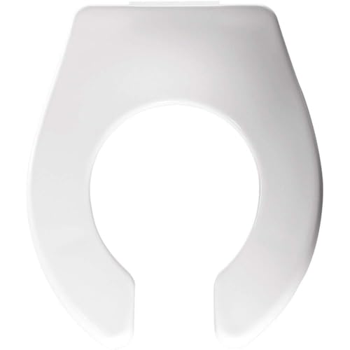 BEMIS BB955CT Commercial Heavy Duty Open Front Baby/Toddler Plastic Toilet Seat without Cover, For Schools and Daycares, White - Image 1