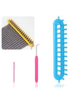 Coopay Scarf Knitting Loom Kit, Diy Craft Knitting Board Looms With Loom Pick Tool And Needle, Durable & Safe, Creativity For Kids Small Knitting Loom Kit - Perfect For Scarf, Hat, Sock, Shawl & More  - Image 1