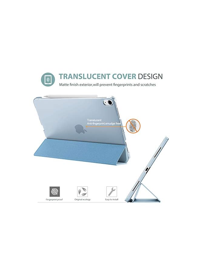 Procases Ipad Air 5Th Gen 2022 / Ipad Air 4Th Gen 2020 10.9 Inch Case, Slim Stand Hard Back Shell Protective Smart Cover Cases For Ipad Air 5Th / Air 4Th –Skyblue - Image 2