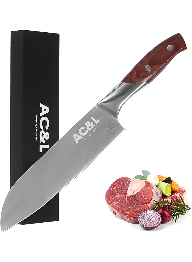 AC&L Chef Knife, 8-inch Professional Kitchen Knife, High Carbon Stainless Steel Sharp Chef's Knife with Ergonomic Handle and Gift Box for Vegetable Fruit Boneless Meat Restaurant (27.5X1.80cm) - Image 1