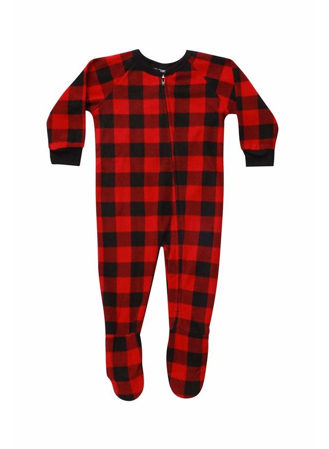 #followme Family Pajamas Buffalo Plaid Microfleece Womens Adult Onesie 6755-10195-XXL - Image 4