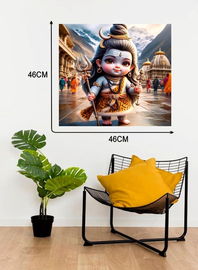 Akki World Lord Baby Shiv ji Wall Poster For Pooja Room, Kids Room, Living Room (Size - 45CM X 45CM) - Image 4