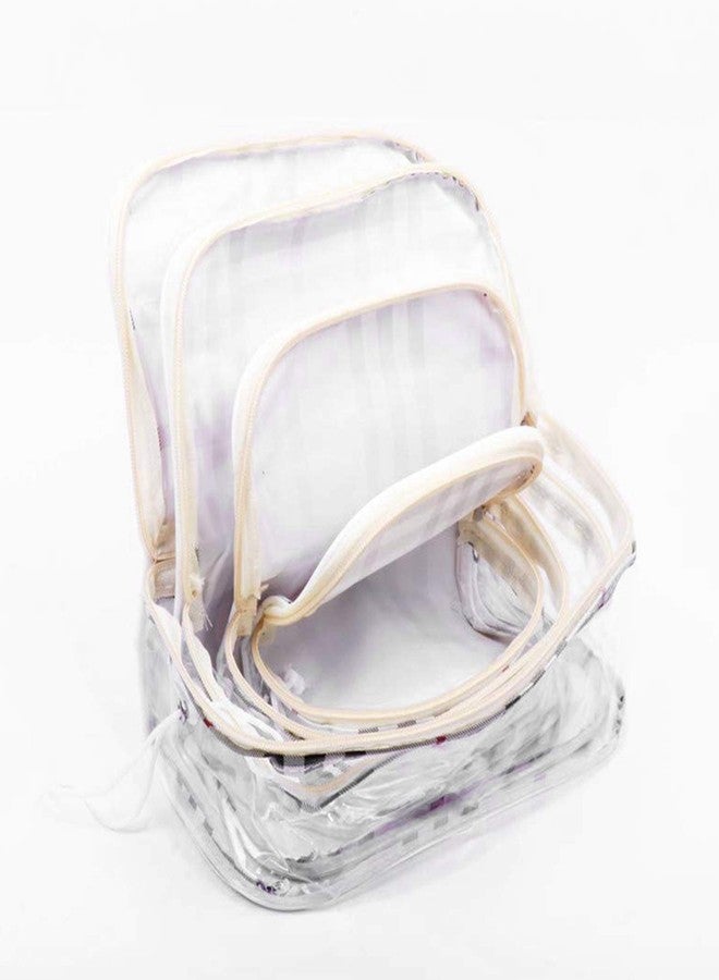 Ankit traders Multipurpose Transparent Travel Pouch Makeup Toiletry Kit Bag (Set of 4) Sizes - 24 x 14 x 11 cm - Image 3