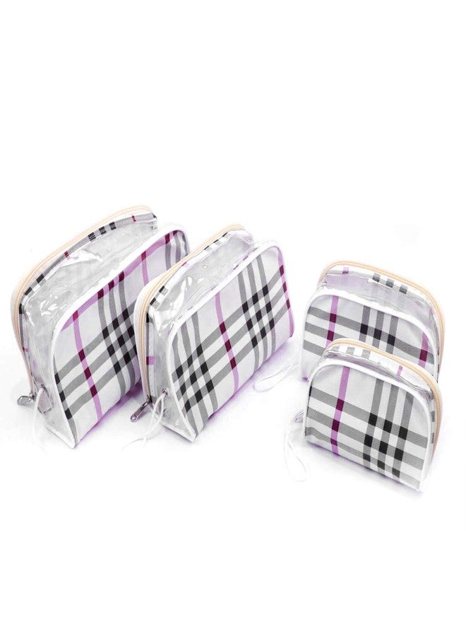 Ankit traders Multipurpose Transparent Travel Pouch Makeup Toiletry Kit Bag (Set of 4) Sizes - 24 x 14 x 11 cm - Image 1