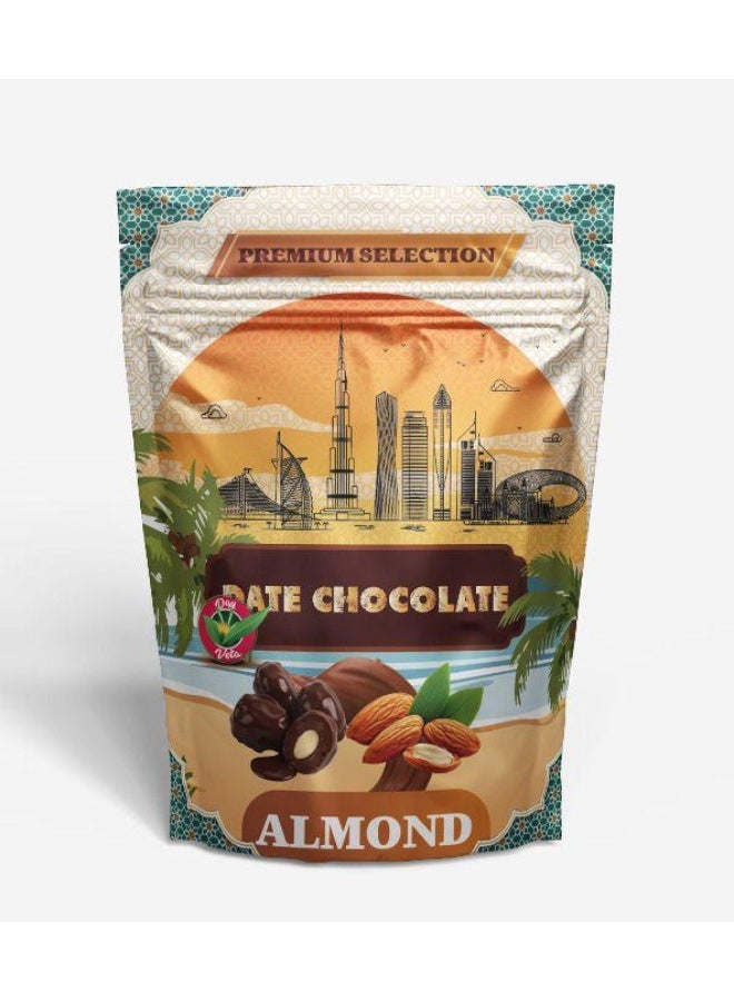 Day Veta Premium Date Chocolate with Almond – Chocolate Covered Dates with Almond Filling – Premium Selection Sweet Snack  400Gm - Image 1
