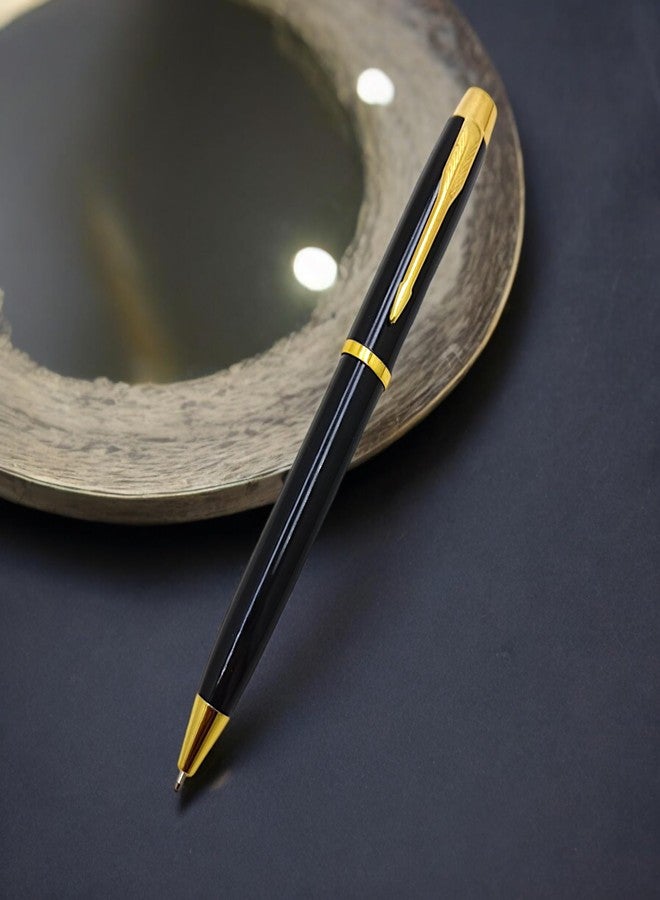 auteur Executive 288 Ball Pen Black Metal Body With Designer Gold Plated Clip Best Gift Pen For Men & Women Professional Executive Office, Nice Pens (Blue Ink) - Image 3