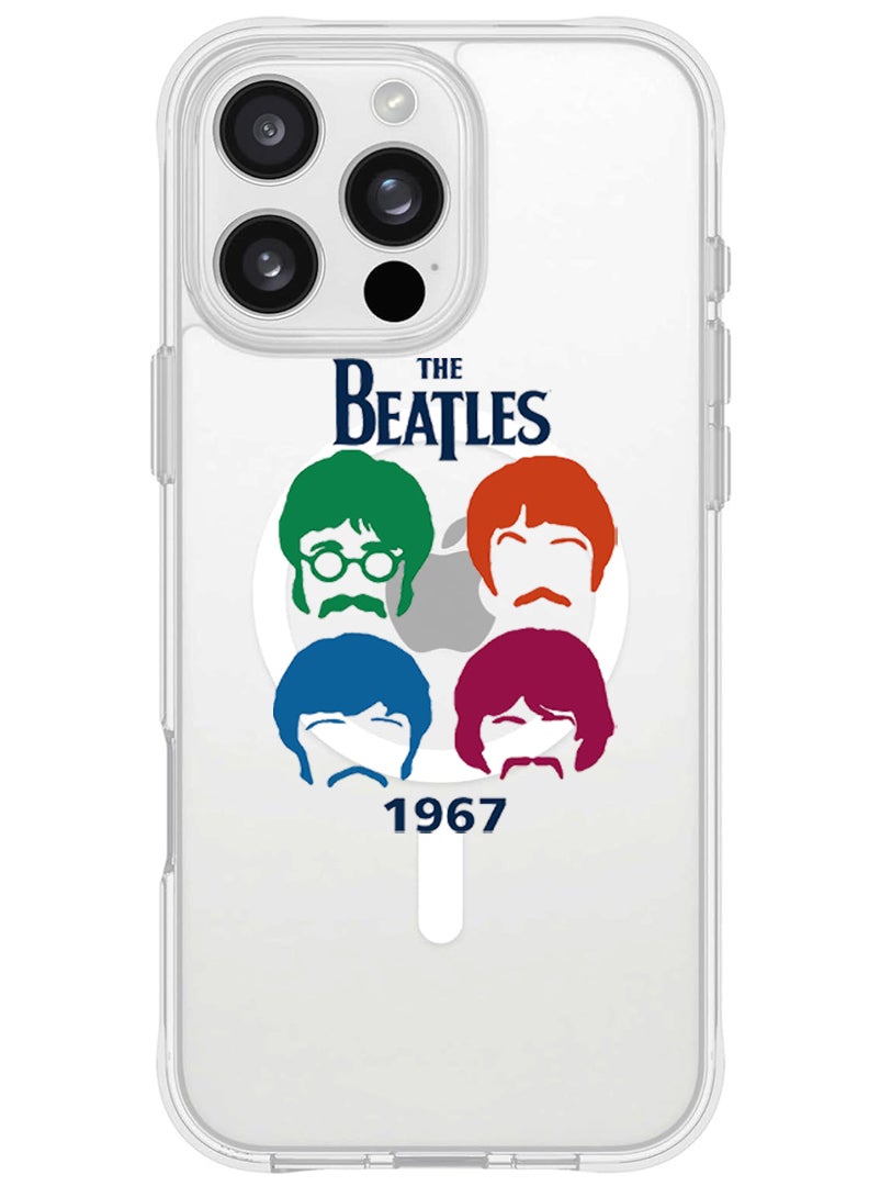 Theodor iPhone 16 Pro Magsafe Magnetic Case for iPhone Compatible with Wireless Charging, Shockproof Phone Bumper Cover - The beatles - Image 1