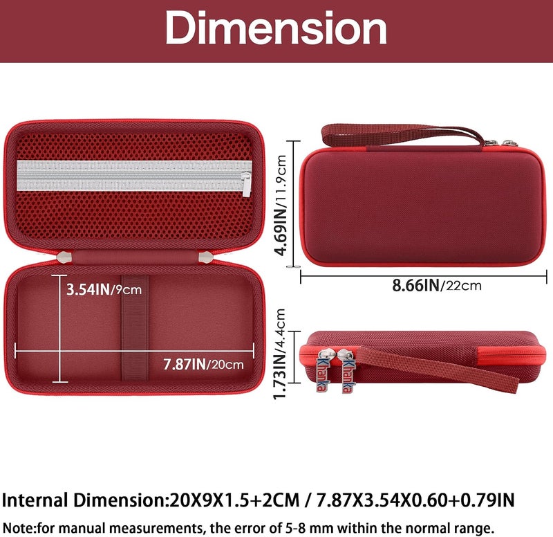Khanka Hard Travel Case Replacement for Texas Instruments TI-83 Plus/TI-84 Plus/TI-84 Plus CE Color Graphing Calculator, Case Only (Radical Red) - Image 4