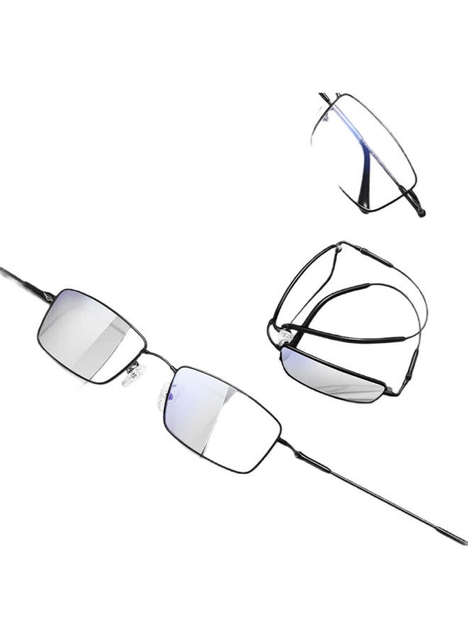 HLA Ultra-Light Presbyopic Glasses For Men And Women, High Definition Blue Light Blocking Reading Glasses With Memory High Elastic Frame, Ink Black, +3.50 Diopter - Image 3