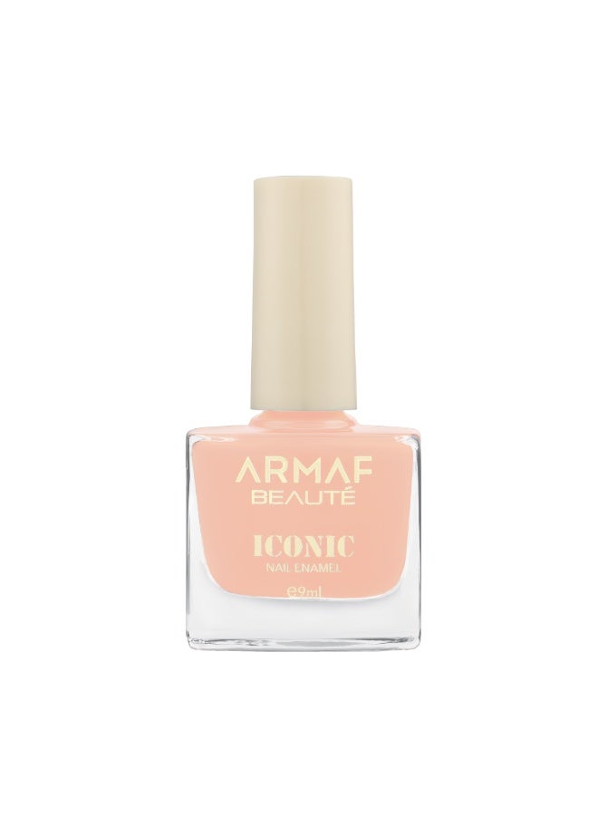 Armaf Beaute Iconic Nail Enamel 005 Sweet Peach, 9ml | High Shine Nail Polish | Chip-Resistant Formula | Smooth Gloss Finish | Long-Lasting & Easy Application - Image 1