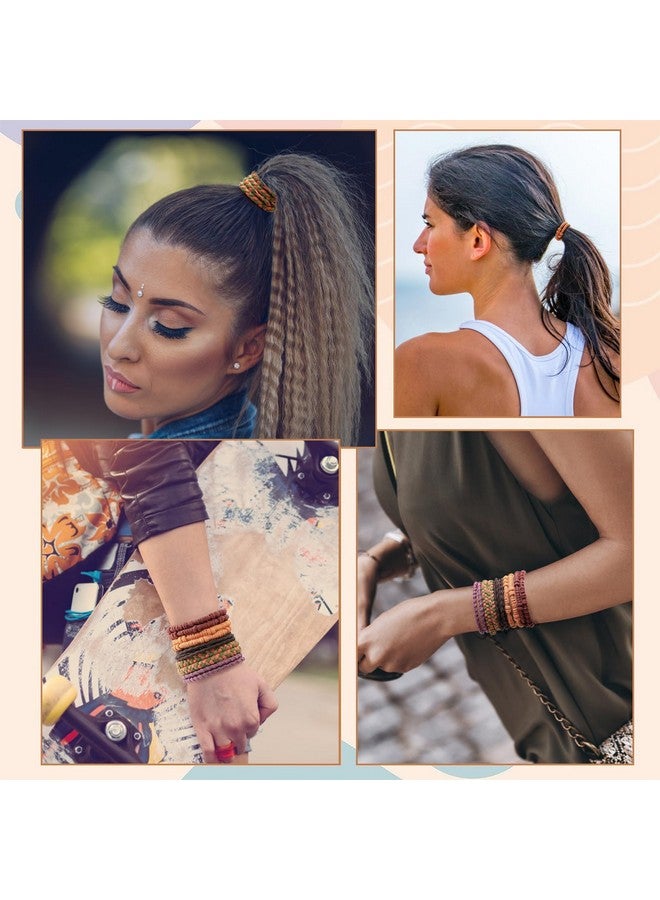 كان برنسيس سوار ربطة شعر من كانبرينسيس، 10 قطع ربطات شعر بوهو للفتيات والنساء، ربطات شعر مرنة، عصابات شعر لذيل الحصان، حامل ذيل الحصان للحياة اليومية، الرياضة، الطبخ، العمل - Image 5