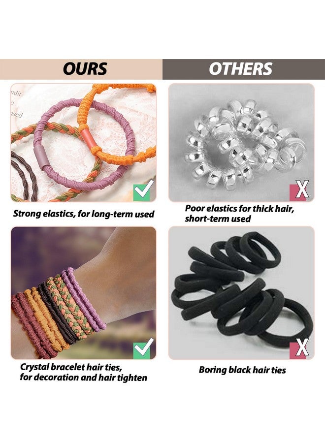 كان برنسيس سوار ربطة شعر من كانبرينسيس، 10 قطع ربطات شعر بوهو للفتيات والنساء، ربطات شعر مرنة، عصابات شعر لذيل الحصان، حامل ذيل الحصان للحياة اليومية، الرياضة، الطبخ، العمل - Image 3