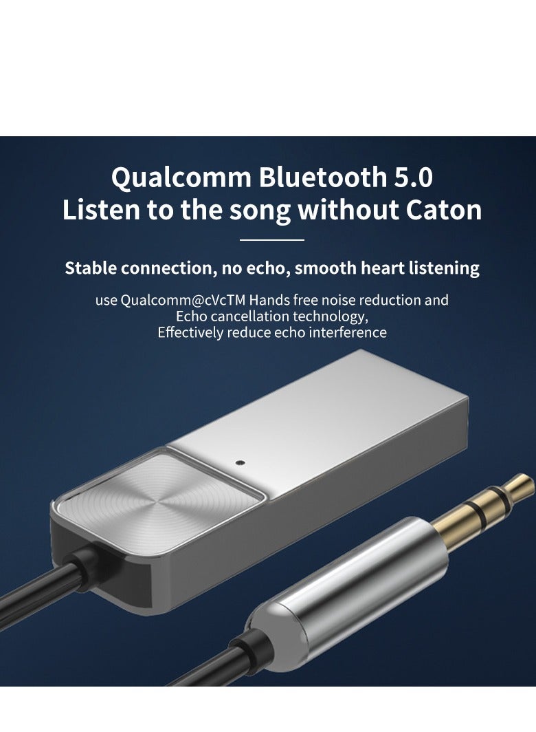GULFLINK Electronic -Bluetooth AUXs Adapters Wireless Car Receiver USB to 3.5mm Jack Audio Music Mic Handsfree Auto Speaker Transmitters Cable T03 - Image 2
