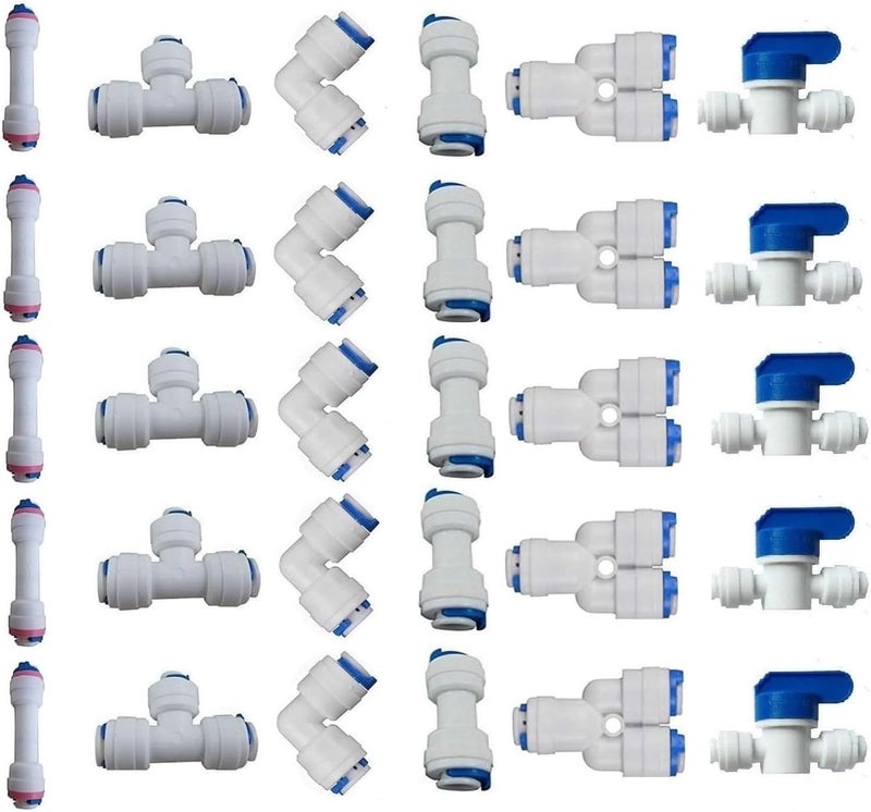 Liimevvon Lemoy 1/4" OD Quick Connect Push In to Connect Water Tube Fitting for RO Reverse Osmosis Water Filter Fittings Pack of 30 - Image 5