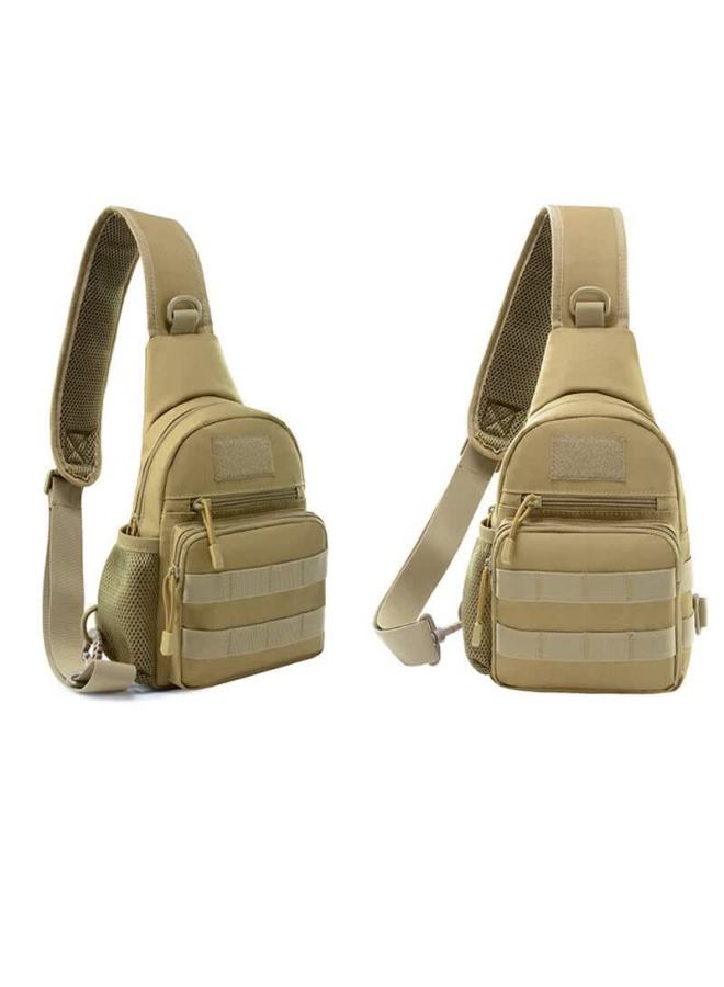 Tfo North America Series Outdoor Tactical Chest Bag Vintage Casual Multifunctional Crossbody Bag 9402557 Khaki - Image 4
