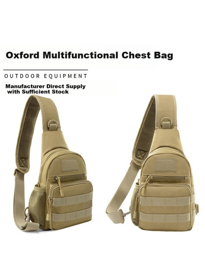 Tfo North America Series Outdoor Tactical Chest Bag Vintage Casual Multifunctional Crossbody Bag 9402557 Khaki - Image 5