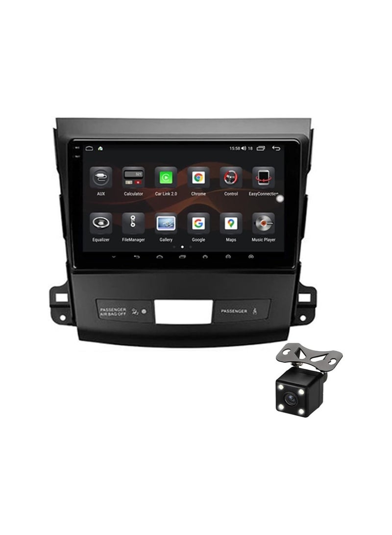 SHEZA STAR Android Car Stereo for Mitsubishi Outlander 2005 2006 2007 2008 2009 2010 2011 2012 2013 1GB RAM 32GB ROM MirrorLink WiFi BT, 9 Inch 2.5D IPS Touch Screen with Backup Camera Included - Image 1