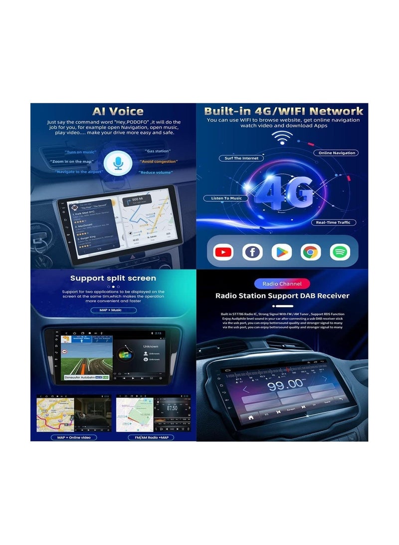 SHEZA STAR Android Car Stereo for Mitsubishi Outlander 2005 2006 2007 2008 2009 2010 2011 2012 2013 1GB RAM 32GB ROM MirrorLink WiFi BT, 9 Inch 2.5D IPS Touch Screen with Backup Camera Included - Image 3