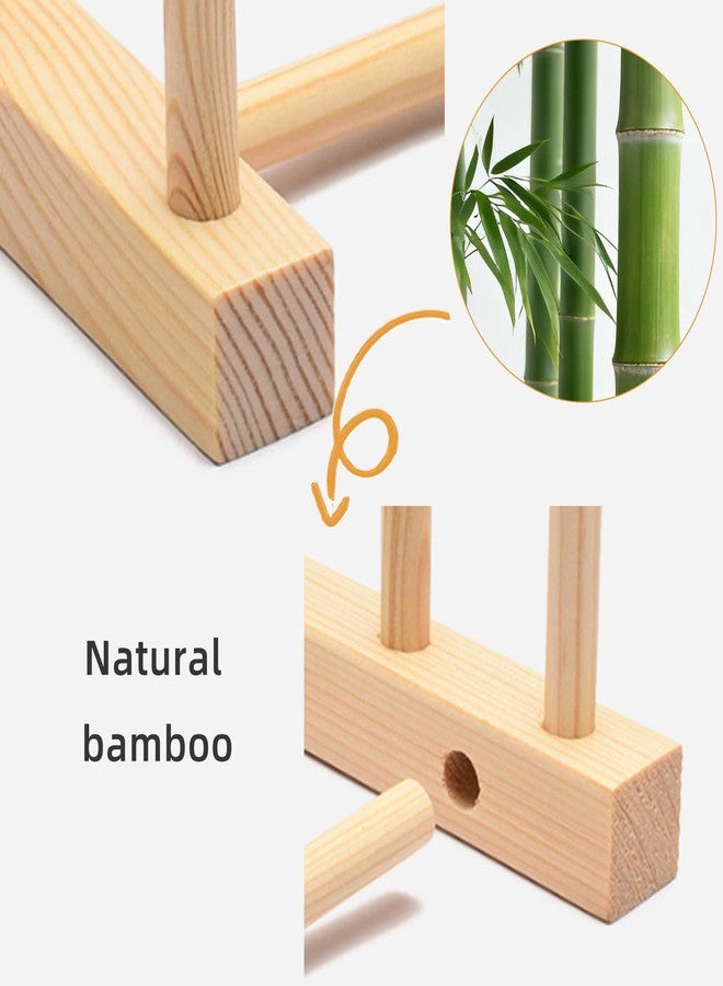 GZLT 2 Pack Bamboo Dish Rack for Kitchen Cabinet and Countertop, Plate Organizer for Cabinet, Bowls, Cups, Utensils, Pot Lids and Bottles, Cutting Board Holder Stand and Storage. - Image 4