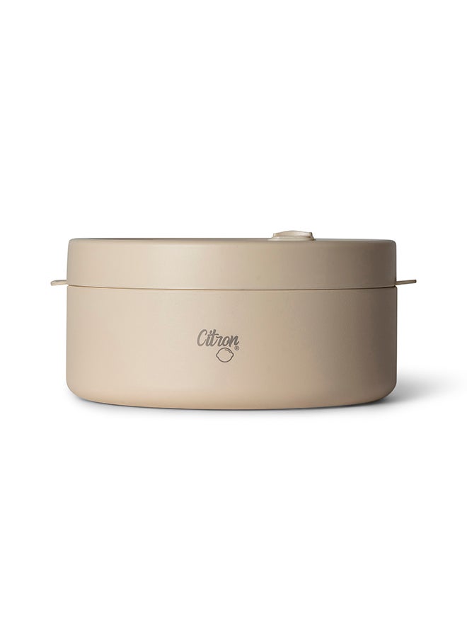 Citron Vacuum Insulated Food Jar For Kids And Adults, Bpa Free Food Thermos, Travel Hot Food Container - 400 Ml Beige  - Image 2