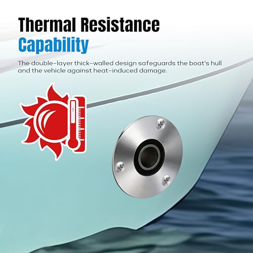 TORDXICS Thru Hull Exhaust Skin,for Diesel Parking heaters,24mm Stainless Steel 316 Tube Pipe Socket Hardware - Image 2