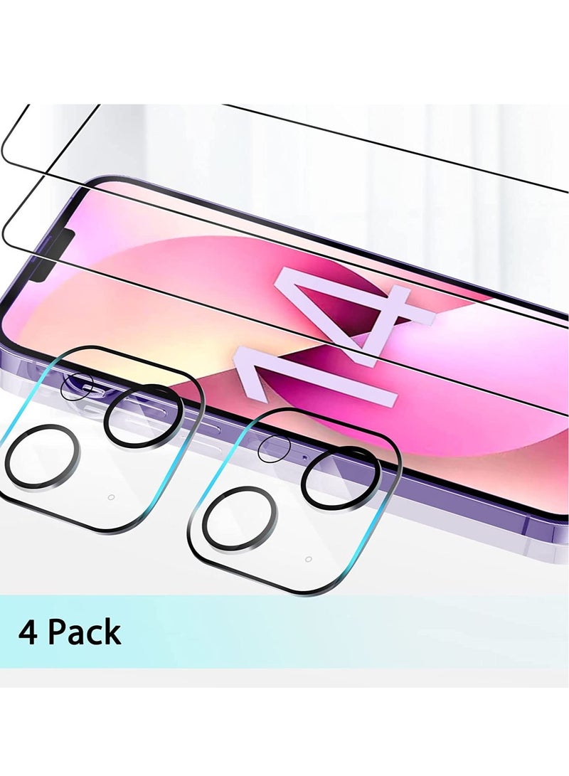 TIGER 2-Pack Tempered Glass Camera Lens Protector for iPhone 14 (6.1") – Ultra Clear, Scratch-Resistant, Anti-Fingerprint Lens Glass Cover | HD Transparency, Easy Installation, Shockproof Camera Guard  - Image 3