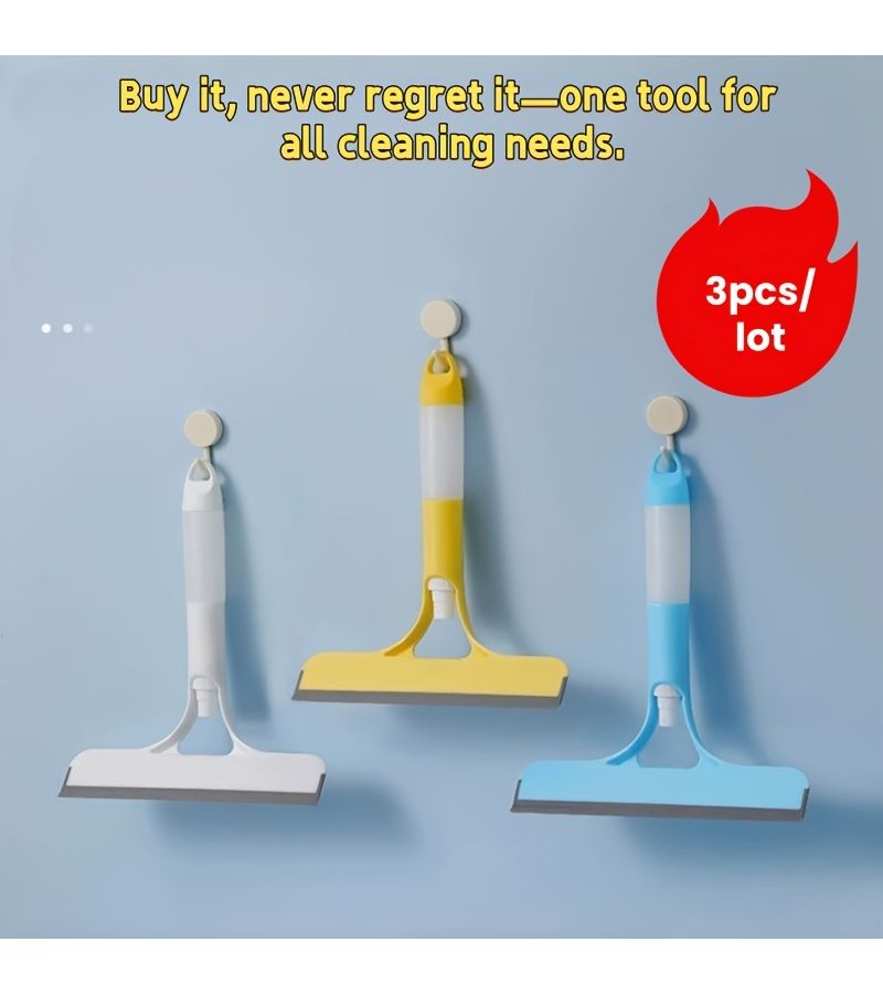 3 Pack Multifunctional Car Glass Scraper And Cleaner Double Sided With Spray - Image 1