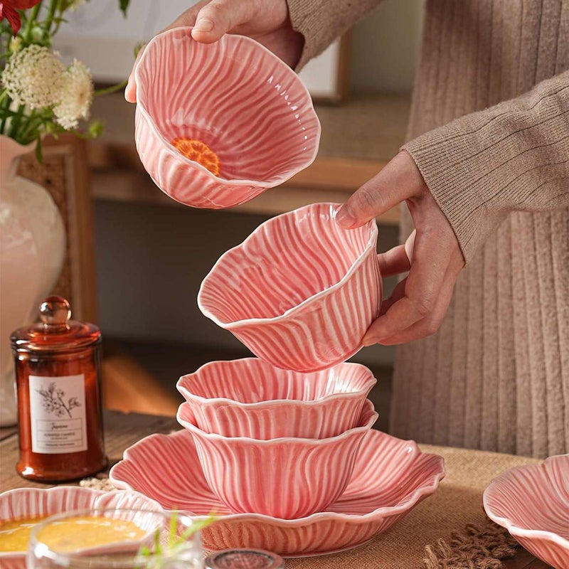 CME Ceramic Rice Bowl Household 2026 New Ceramic Dinnerware Set Year of the Horse Rice Bowl Underglaze Color Newlywed Gift Dinnerware - Image 3