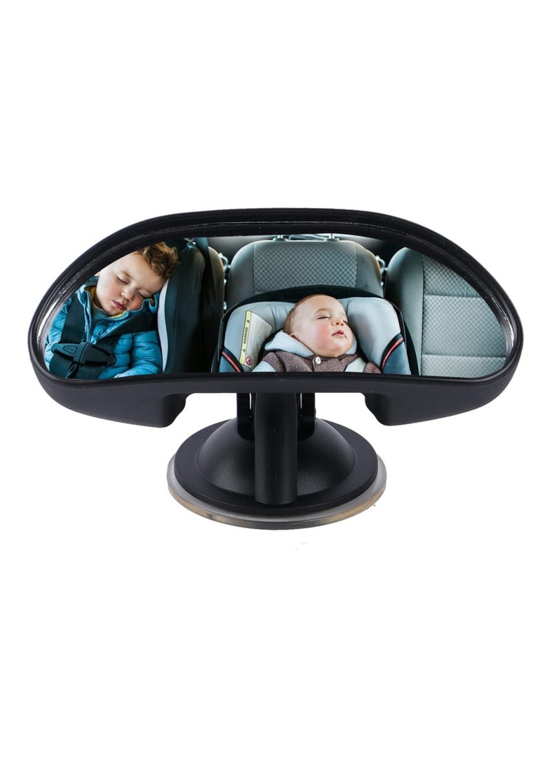 SYOSI Car Backseat Safety Mirror Baby Car Mirror for Rear View Shatterproof Baby Backseat Mirror with Suction Cup 360° Adjustable Safety Car Seat Mirror for Rear Facing Infant Clear Wide Vision  - Image 1