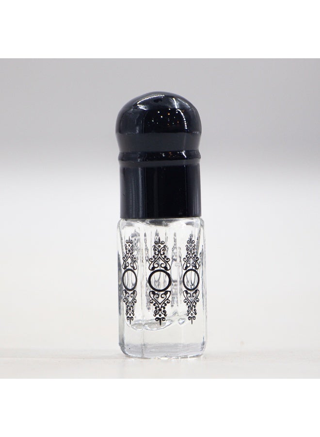Glass carton, quarter tola, black, round lid
