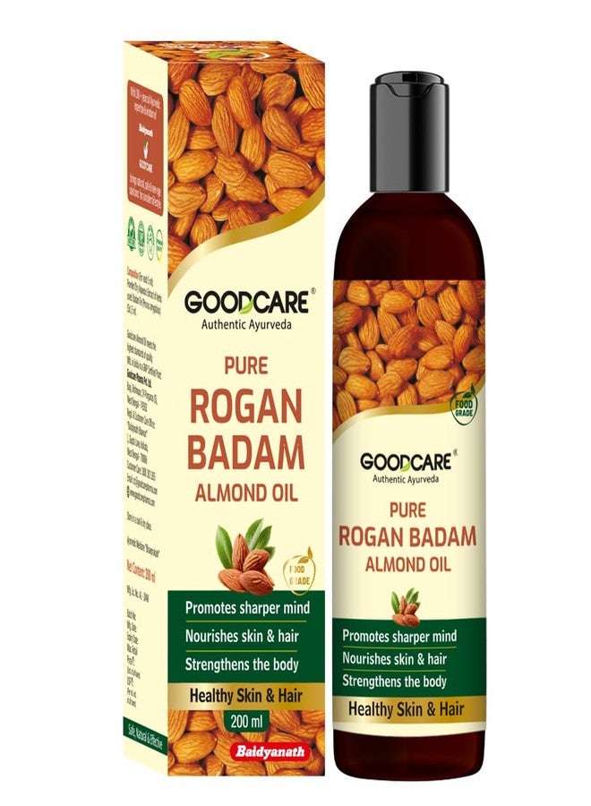 GOOD CARE GOODCARE Rogan Badam Oil 200ml | Pure Ayurvedic Almond Oil for Hair & Skin | Natural Moisturizer | No Mineral Oil or Color | Healthy Glow & Nourishment - Image 1