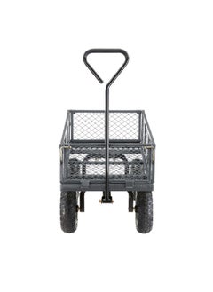 Gorilla 4-Wheels High Quality Steel Pneumatic Tire Utility Cart Black and Grey 600 Pound 7002866  - Image 3