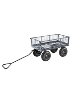 Gorilla 4-Wheels High Quality Steel Pneumatic Tire Utility Cart Black and Grey 600 Pound 7002866  - Image 5