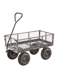 Gorilla 4-Wheels High Quality Steel Pneumatic Tire Utility Cart Black and Grey 600 Pound 7002866  - Image 1