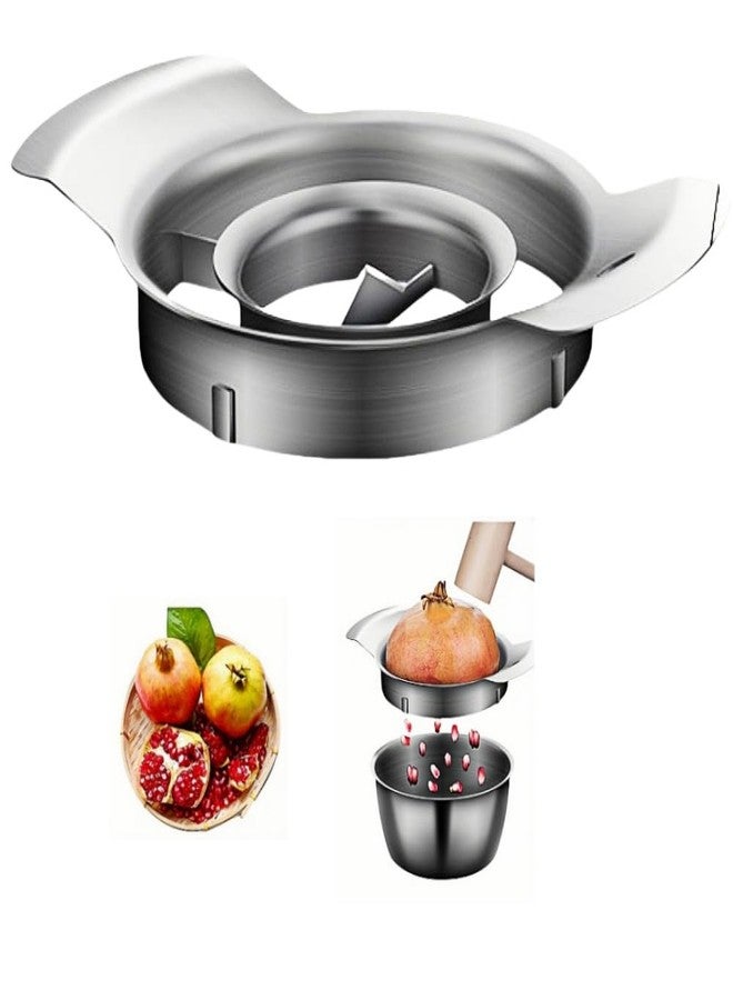LUCKYLIGHT Upgrade Stainless Steel Pomegranate Peeler, Pomegranate Seed Remover, Silver - Image 1