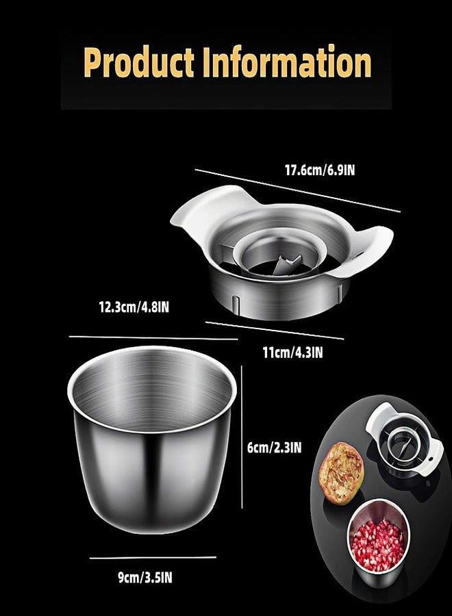 LUCKYLIGHT Upgrade Stainless Steel Pomegranate Peeler, Pomegranate Seed Remover, Silver - Image 5